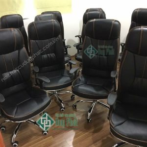 thanh lý ghế giám đốc bọc da có ngả 45 độ mới 100%