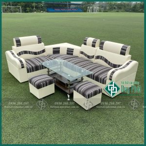 sofa góc da pha nỉ kt 1m6x2m1 giá 2tr500