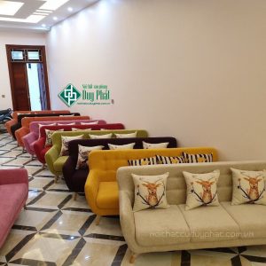 Sofa văng thuyền màu xanh da trời