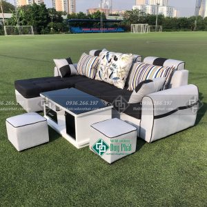ghế sofa góc bọc nỉ cao cấp kt 1m6x2m6