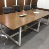 Thanh lý bàn họp chân sắt gỗ veneer 1,2x2,9m mới 98%