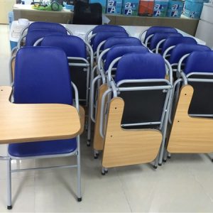 Thanh lý ghế gấp liền bàn nội thất 190 mới 99%