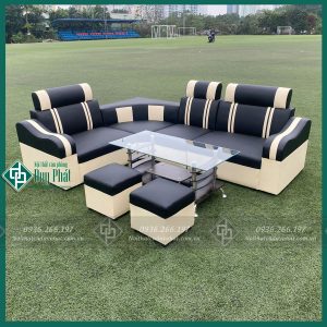 sofa góc đen trắng kt 1m6x2m1 mới 100%