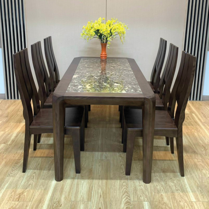 Bộ bàn ăn gỗ sồi Đẹp - Giá Rẻ - Sang Trọng cho phòng bếp