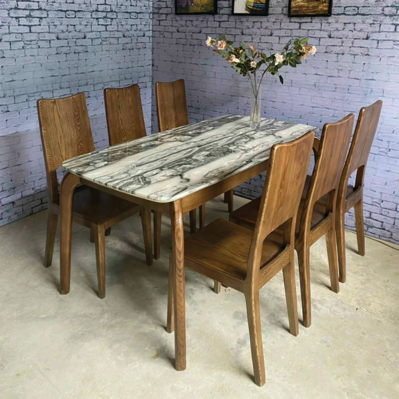 Bộ bàn ăn gỗ sồi Đẹp - Giá Rẻ - Sang Trọng cho phòng bếp