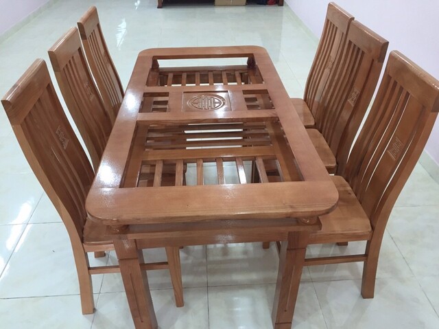 Bộ bàn ăn gỗ xoan đào Đẹp - Giá rẻ - Thịnh hành nhất năm 2022