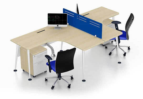 Bàn làm việc 2 người ngồi thiết kế nhỏ gọn